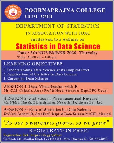 Webinar on the topic Statistics in Data Science