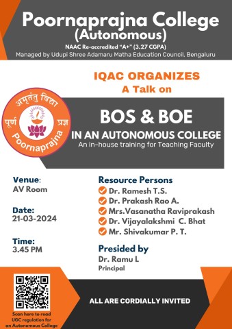  BOS & BOE in an autonomous college
